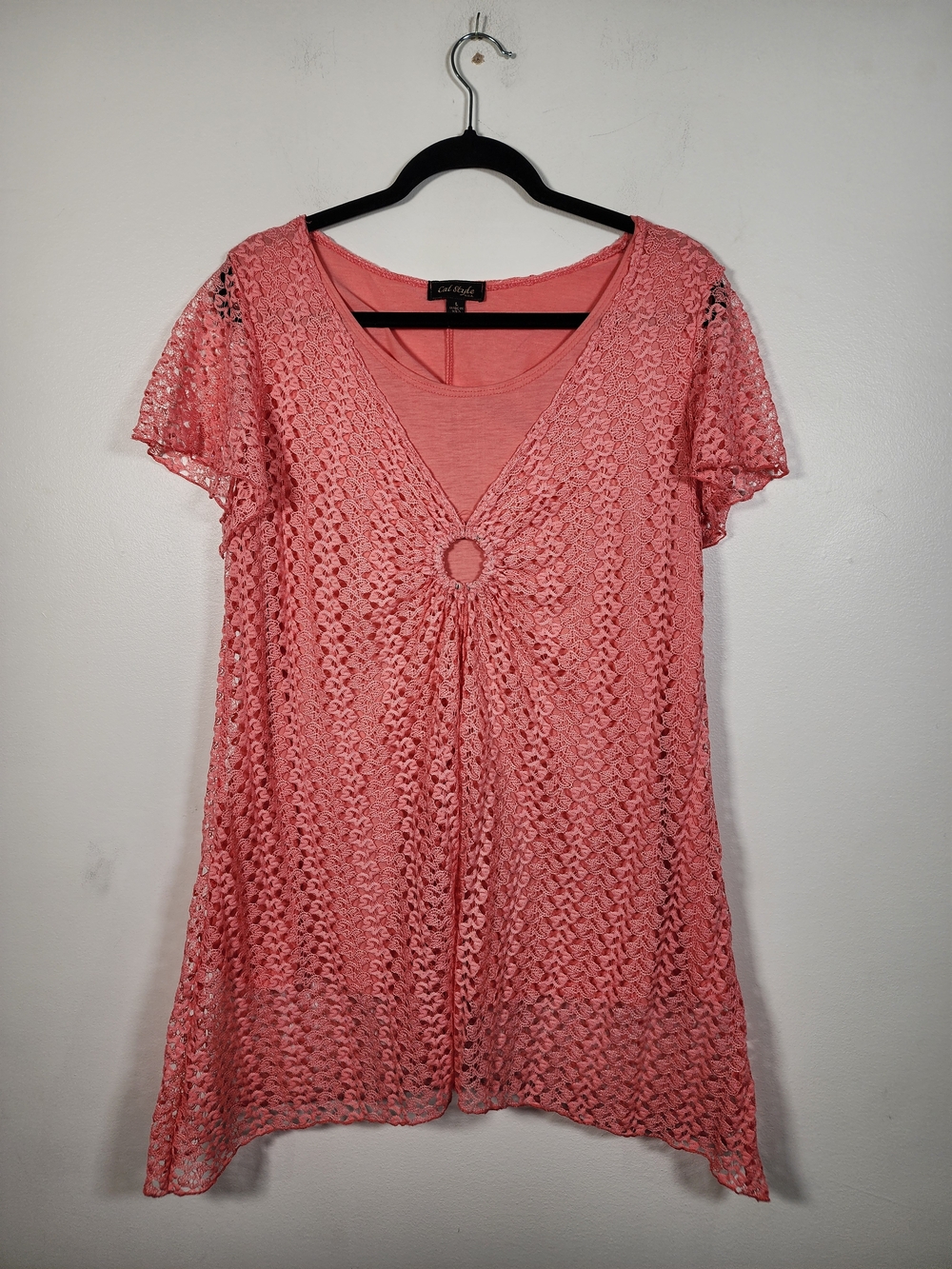 Crochet Boho Lace Knit V-Neck Tunic - Picture 2 of 7